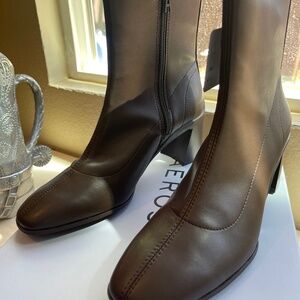 Brown Aerosole Corinda Heeled Boots